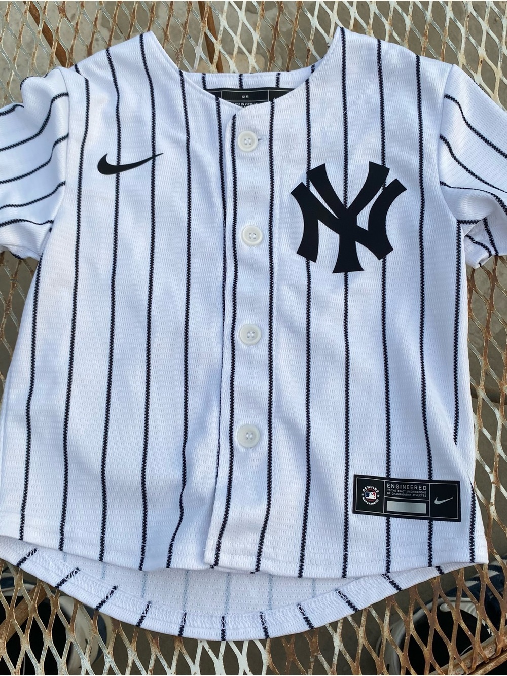 Nike New York Yankees Aaron Judge #99 Pinstripe Baseball Jersey Toddler Size 12M